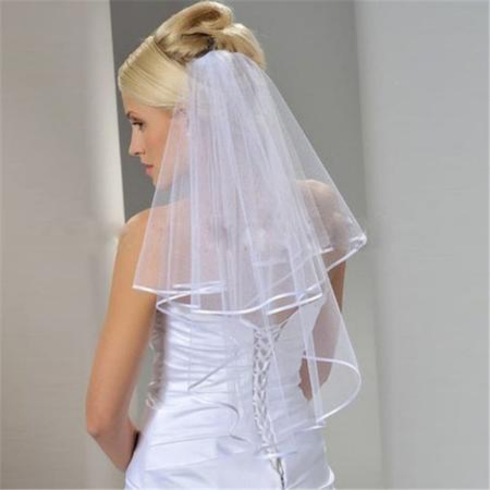Medium length wedding veil